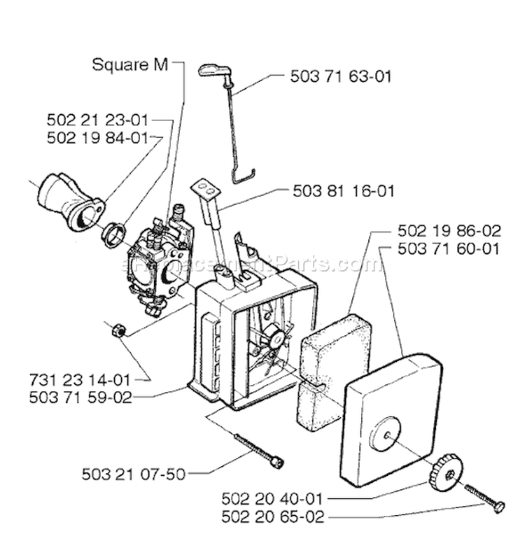 Page A Diagram and Parts List for 225HBV 225 HBV 1997-02 Husqvarna Leaf Blower / Vacuum