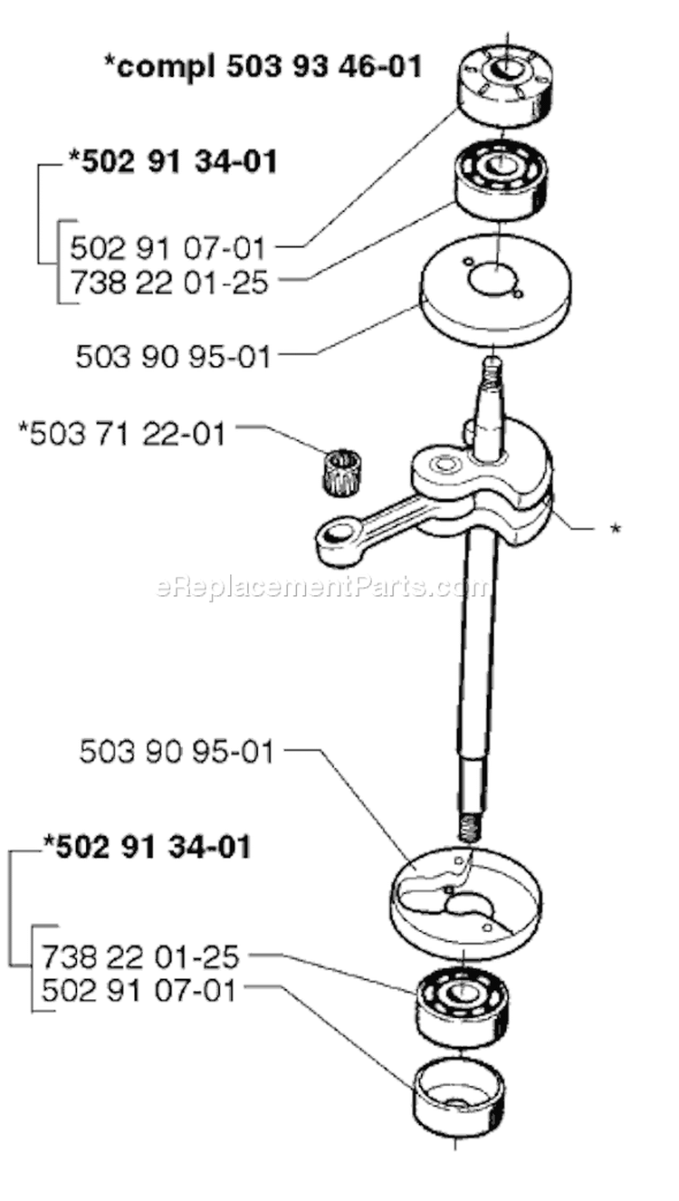 Page F Diagram and Parts List for 225HBV 225 HBV 1997-02 Husqvarna Leaf Blower / Vacuum