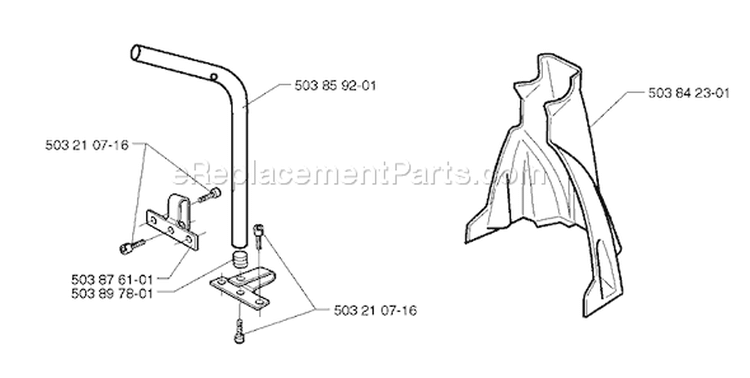 Page H Diagram and Parts List for 225HBV 225 HBV 1997-02 Husqvarna Leaf Blower / Vacuum