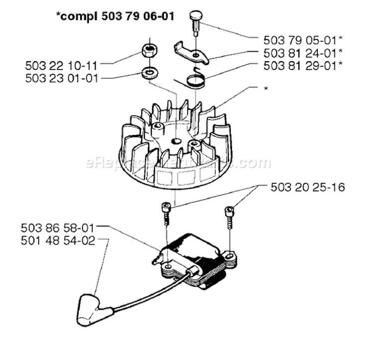 Page I Diagram and Parts List for 225HBV 225 HBV 1997-02 Husqvarna Leaf Blower / Vacuum