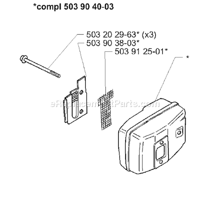 Page K Diagram and Parts List for 225HBV 225 HBV 2000-01 Husqvarna Leaf Blower / Vacuum