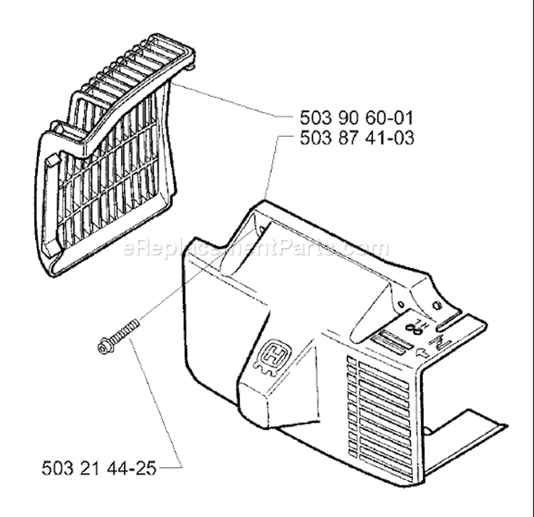 Page E Diagram and Parts List for 225HBV 225 HBV 2000-01 Husqvarna Leaf Blower / Vacuum