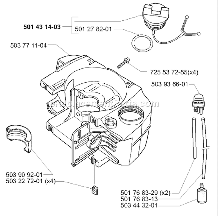 Page G Diagram and Parts List for 225HBV 225 HBV 2000-01 Husqvarna Leaf Blower / Vacuum
