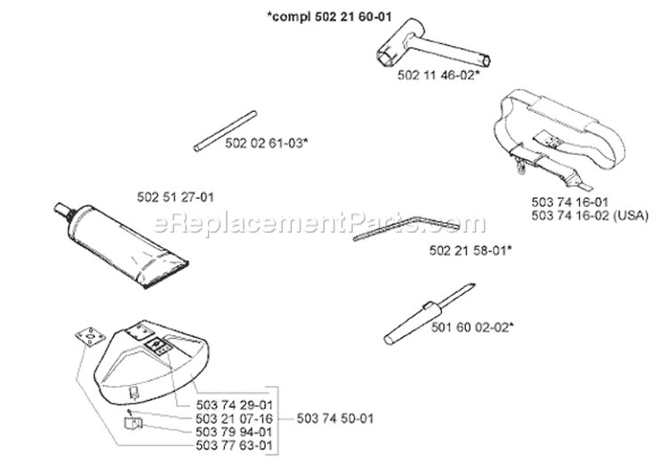 Page A Diagram and Parts List for 225LITE 225 Lite 106 25 20-16 -1998-12 Husqvarna Trimmer