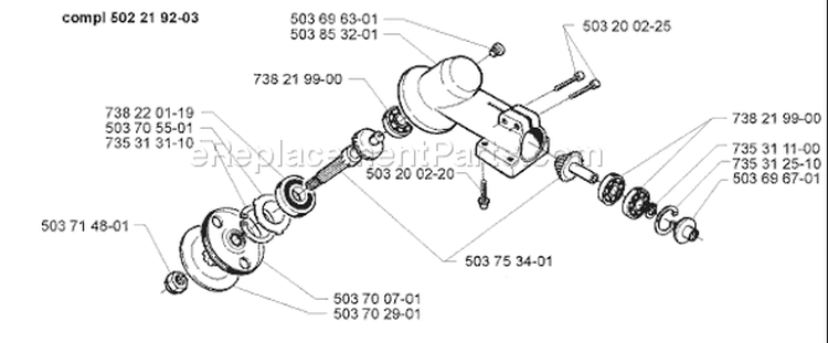 Page J Diagram and Parts List for 225LITE 225 Lite 106 25 20-16 -1998-12 Husqvarna Trimmer