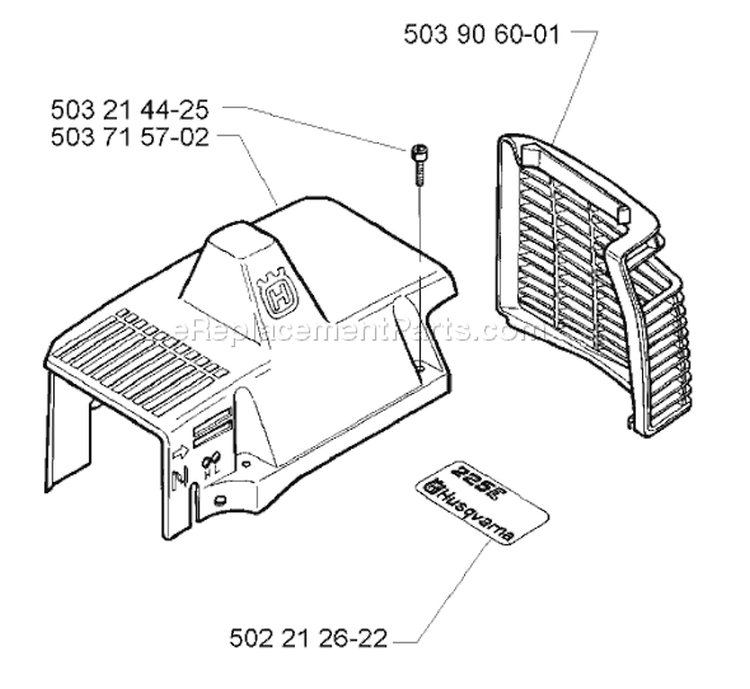 Page F Diagram and Parts List for 225LITE 225 Lite 106 25 20-16 -1998-12 Husqvarna Trimmer