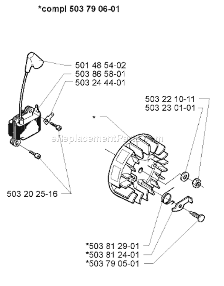 Page G Diagram and Parts List for 225LITE 225 Lite 106 25 20-16 -1998-12 Husqvarna Trimmer
