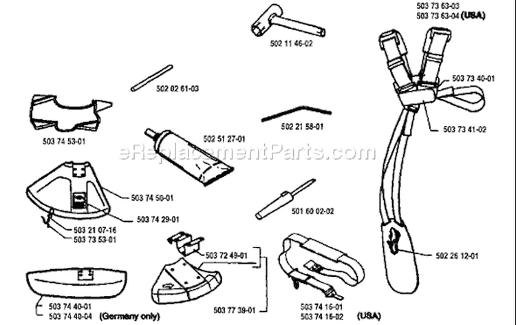 Page A Diagram and Parts List for 225RD 225 RD 1994-06 Husqvarna Trimmer