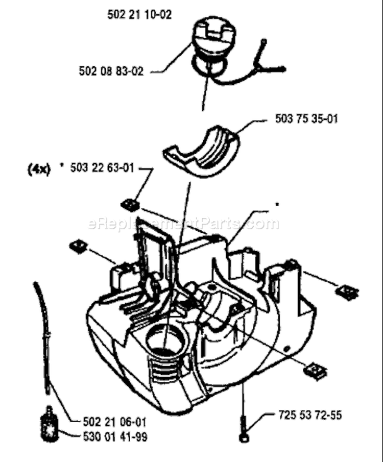 Page L Diagram and Parts List for 225RD 225 RD 1994-06 Husqvarna Trimmer