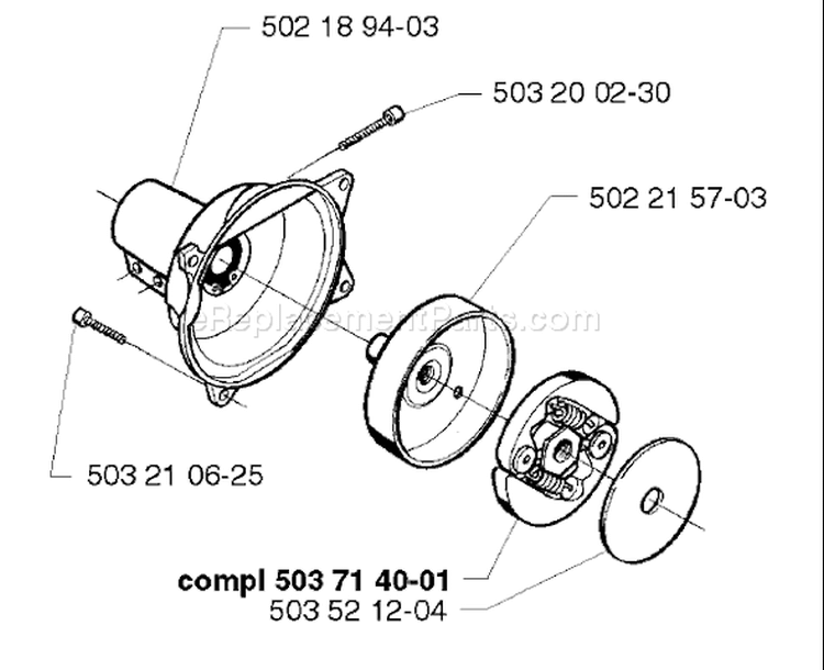 Page D Diagram and Parts List for 225L 225 L 1996-06 Husqvarna Trimmer