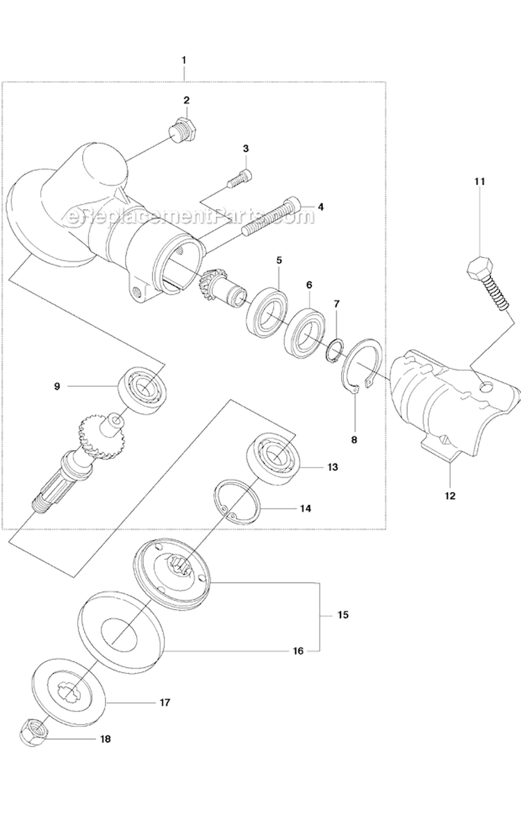 Gears Diagram and Parts List for 226RJ 2012-06 Husqvarna Brush Cutter