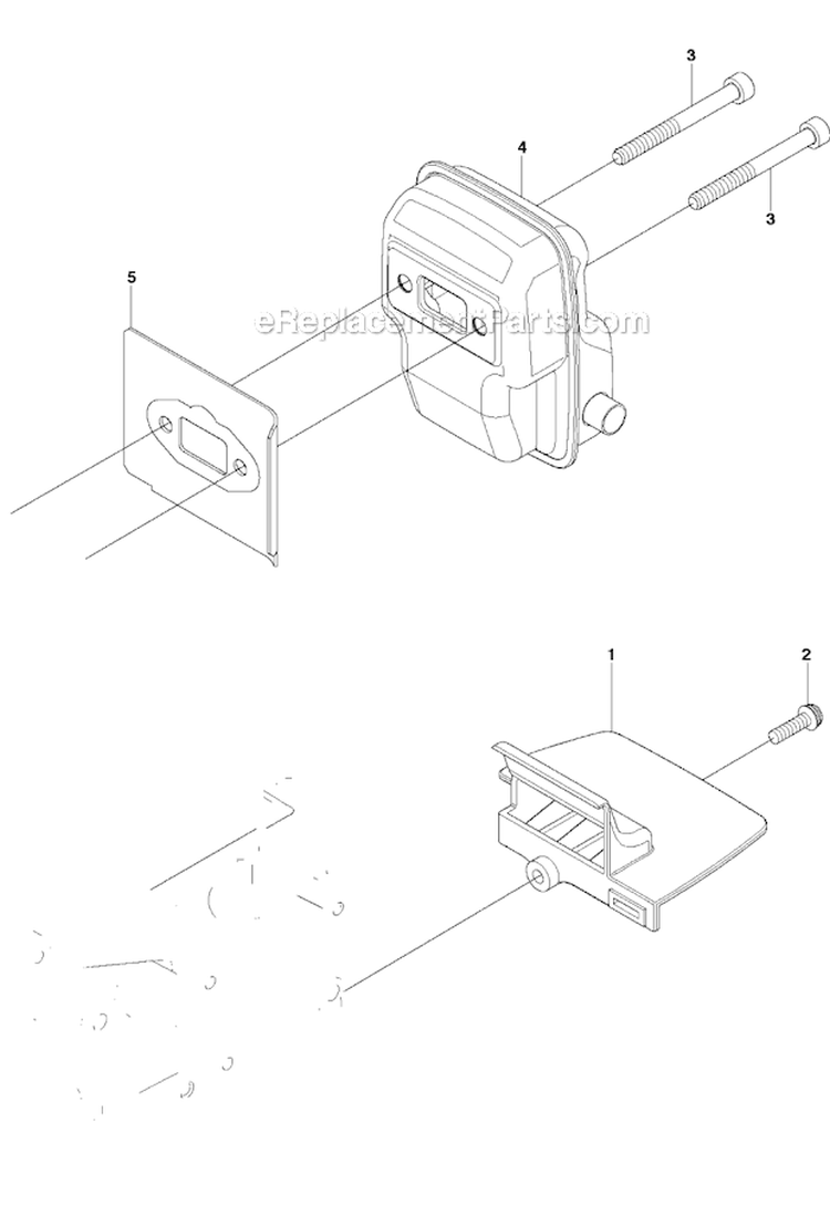 Muffler Diagram and Parts List for 226RJ 2012-06 Husqvarna Brush Cutter