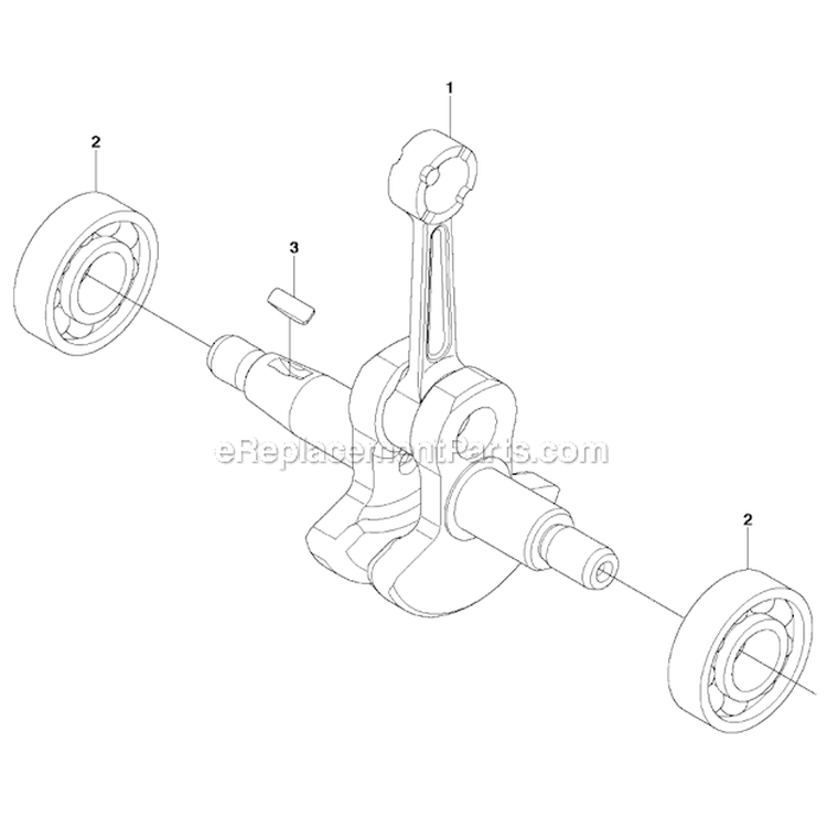 Crankshaft Diagram and Parts List for 226RJ 2012-06 Husqvarna Brush Cutter