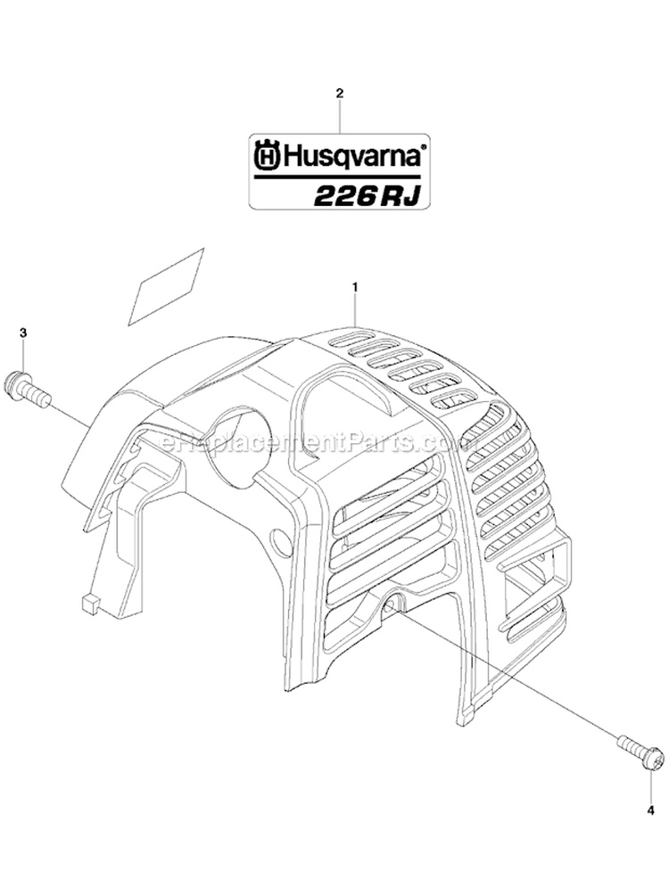 Cylinder Cover Diagram and Parts List for 226RJ 2012-06 Husqvarna Brush Cutter