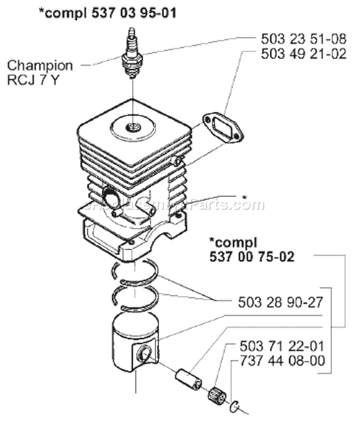 Page L Diagram and Parts List for 227RD 227 RD 1999-09 Husqvarna Trimmer