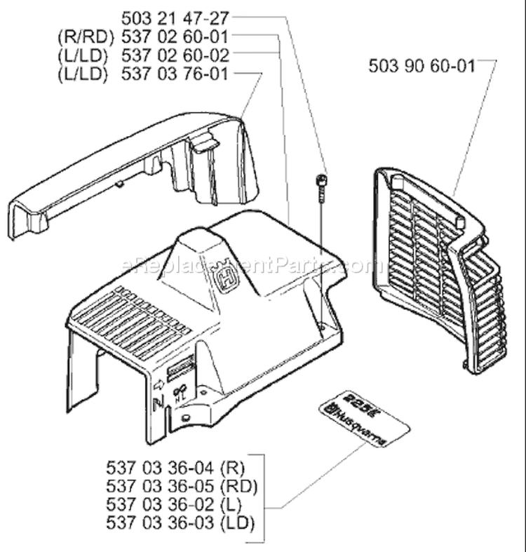 Page N Diagram and Parts List for 227RD 227 RD 1999-09 Husqvarna Trimmer