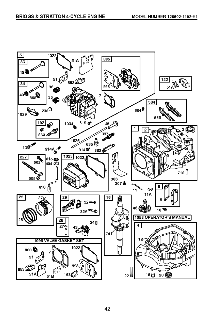 Engine 2 Diagram and Parts List for 875 (917374456)(2008-02) Husqvarna Lawn Mower