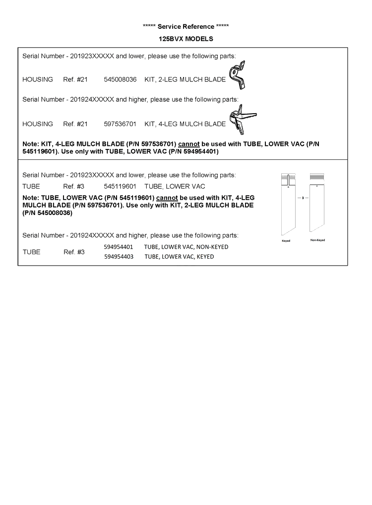 Service Reference Diagram and Parts List for 125BVX  Husqvarna Leaf Blower / Vacuum