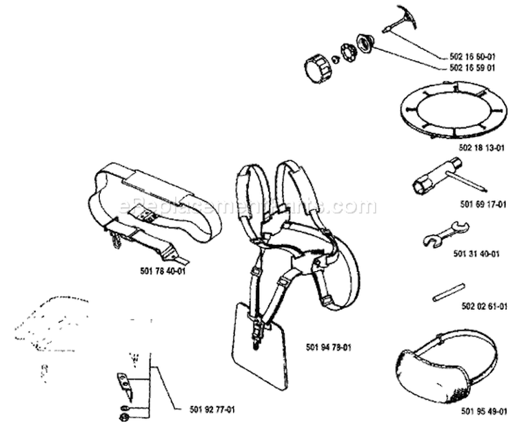 Page A Diagram and Parts List for 22RL 22 RL 1988-01 Husqvarna Trimmer