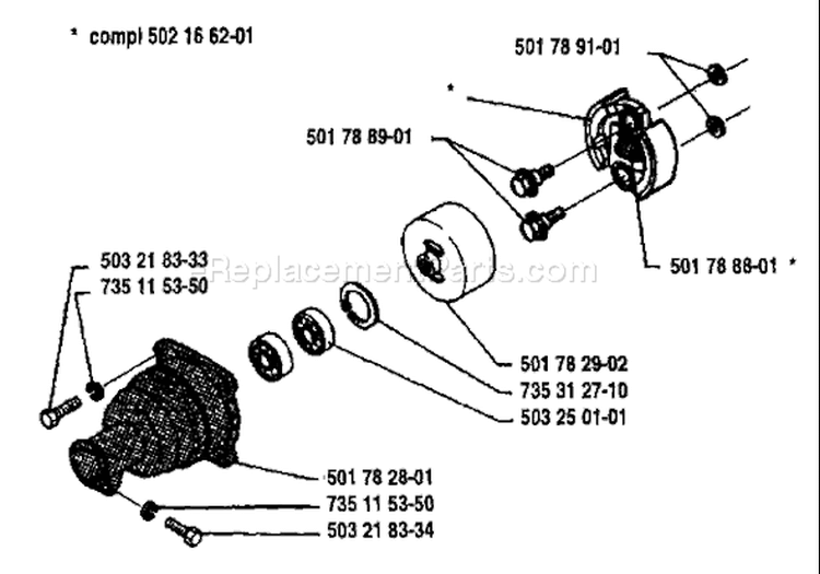 Page E Diagram and Parts List for 22RL 22 RL 1988-01 Husqvarna Trimmer