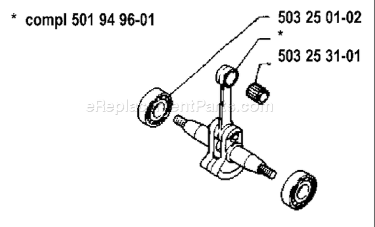 Page F Diagram and Parts List for 22R 22 R 1986-10 Husqvarna Trimmer