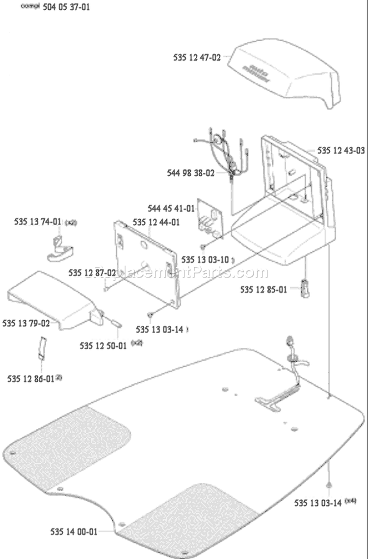 Page D Diagram and Parts List for 230ACX 230 ACX 2007-07 Husqvarna Lawn Mower