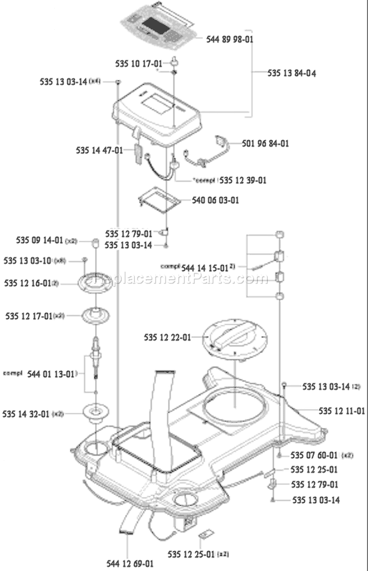 Page G Diagram and Parts List for 230ACX 230 ACX 2007-07 Husqvarna Lawn Mower