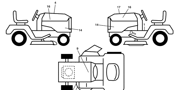 Decals Diagram and Parts List for LGT2554 (96043009400)(2009-10) Husqvarna Lawn Mower