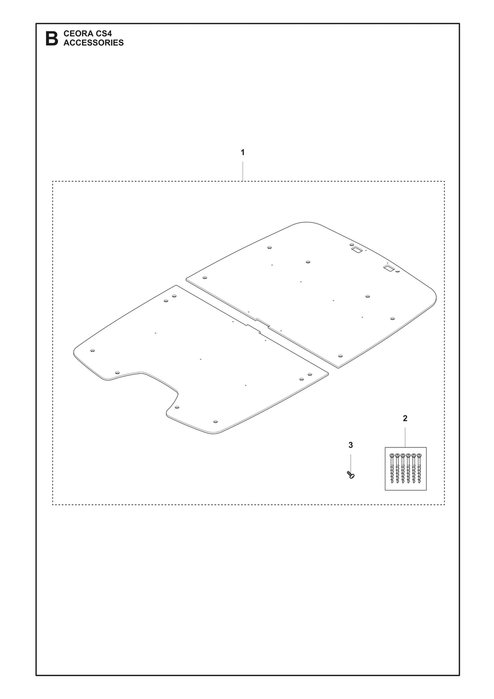 Accessories Diagram and Parts List for CEORACS4  Husqvarna Lawn Mower