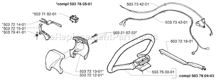 Page I Diagram and Parts List for 232L 232 L 1998-01 Husqvarna Trimmer