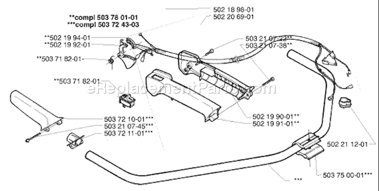 Page I Diagram and Parts List for 232RD 232 RD 1998-01 Husqvarna Trimmer
