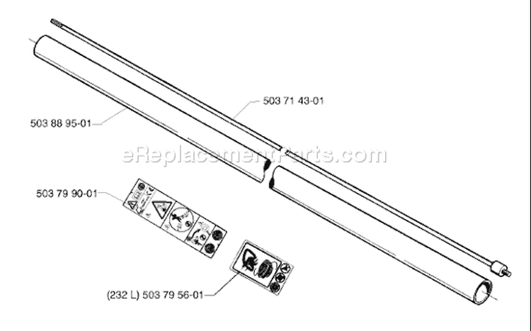 Page O Diagram and Parts List for 232R 232 R 1998-01 Husqvarna Trimmer