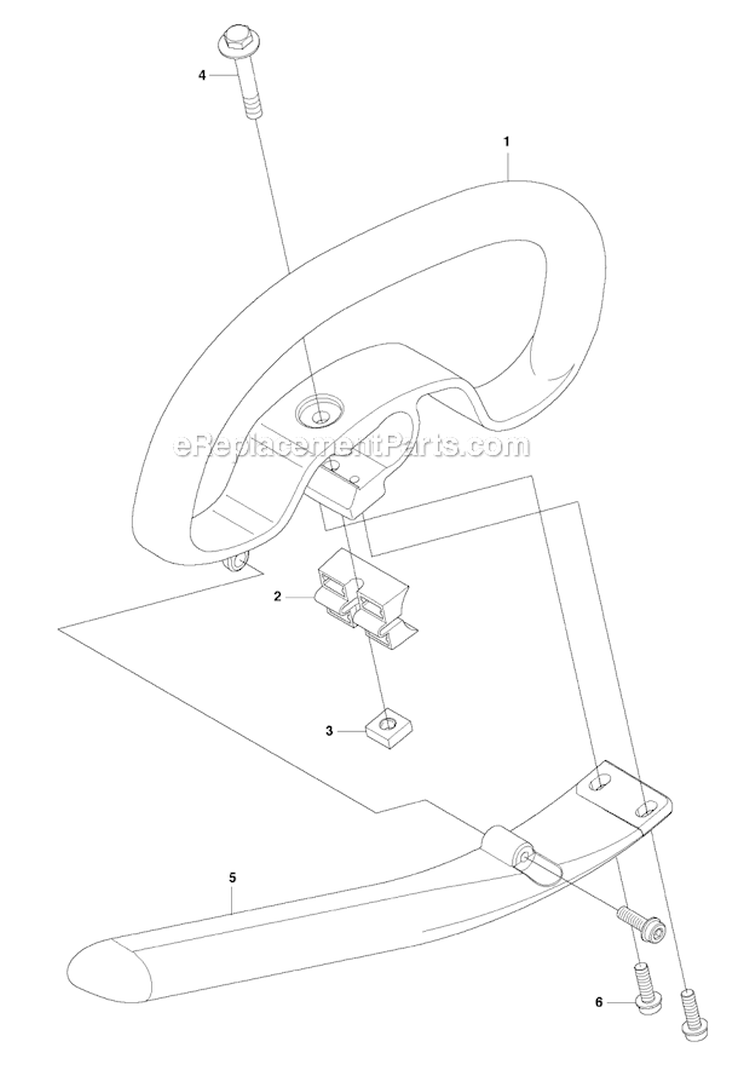 Handle Diagram and Parts List for 233RJ 2009-01 Husqvarna Brush Cutter