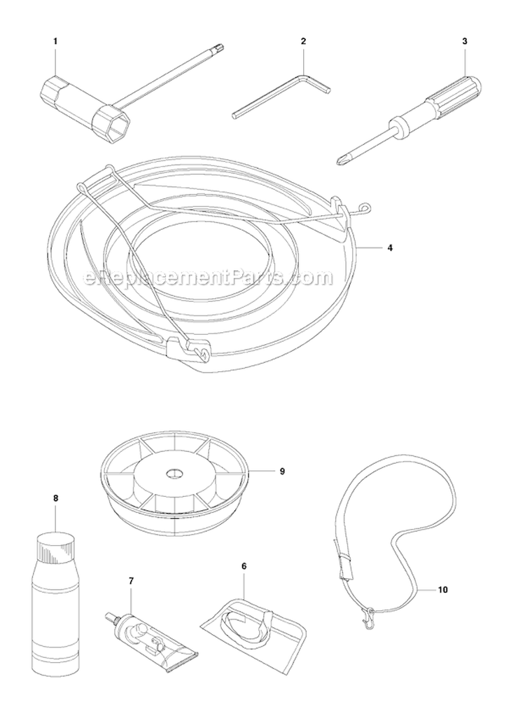 Accessories 2 Diagram and Parts List for 233RJ 2009-01 Husqvarna Brush Cutter