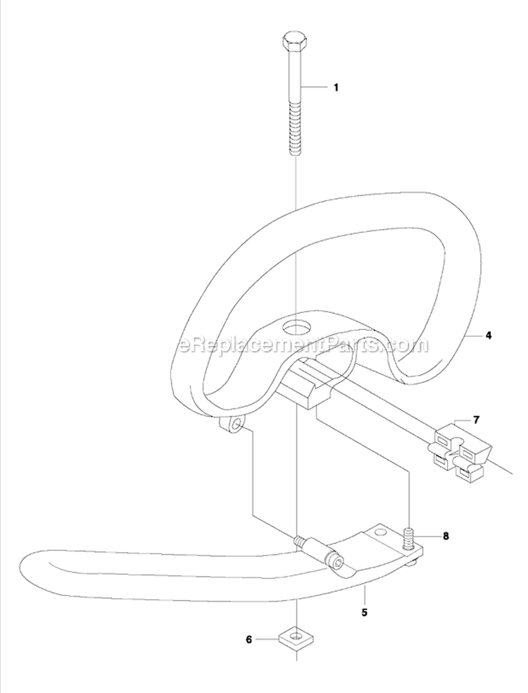 Handle Diagram and Parts List for 233RJ 2011-07 Husqvarna Brush Cutter