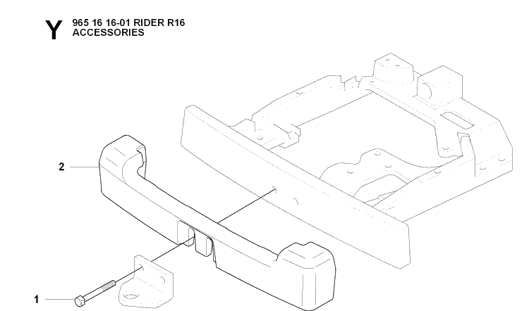 Accessories Diagram and Parts List for RIDER16 (965161601)(2007-06) Husqvarna Lawn Mower