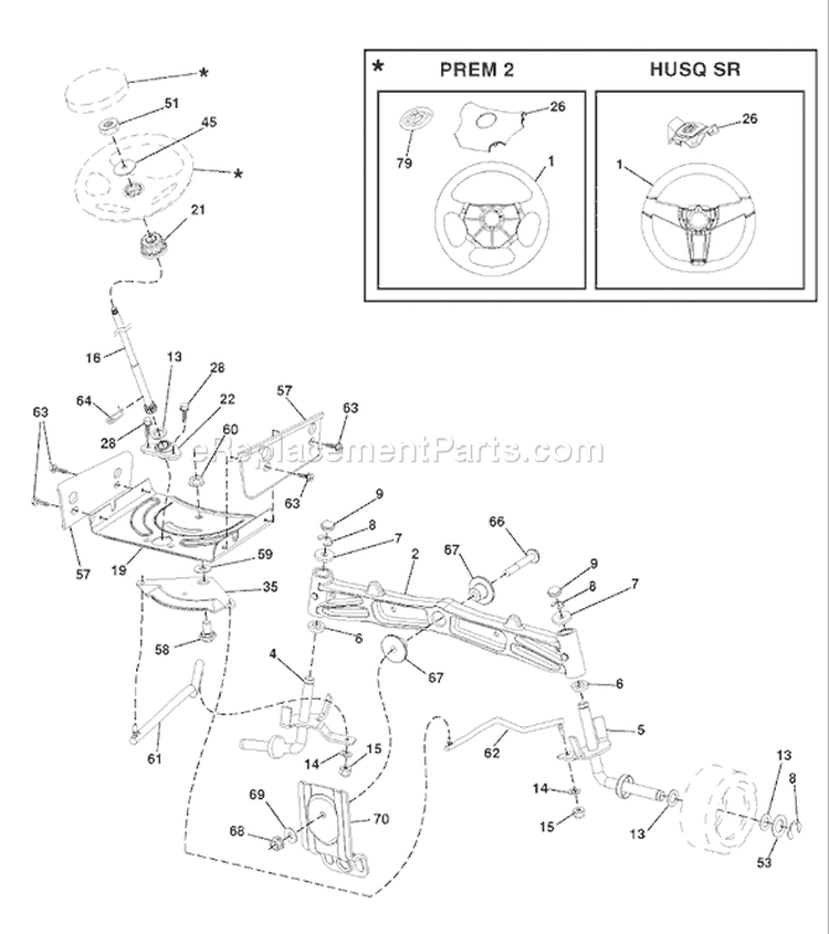 Page I Diagram and Parts List for 2346XLS 2346 XLS 96043004500 -2008-01 Husqvarna Lawn Tractor