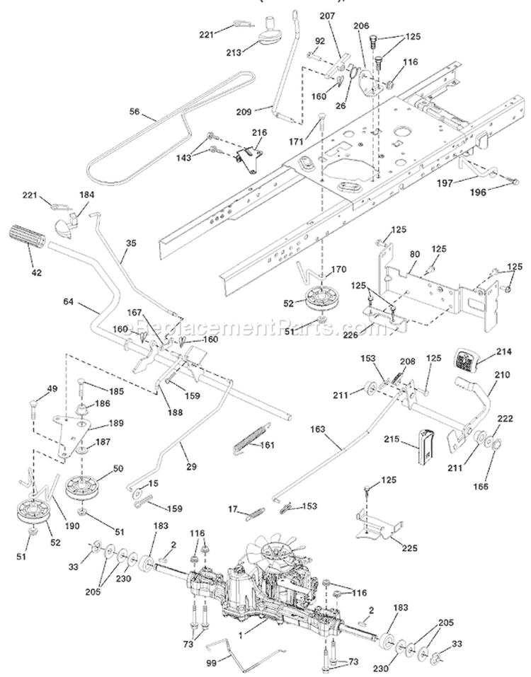 Page C Diagram and Parts List for 2348LS 2348 LS 96043004400 -2008-01 Husqvarna Lawn Tractor