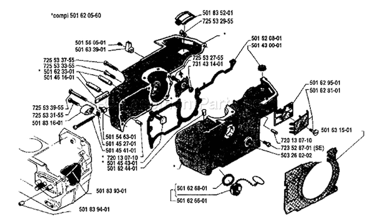 Page D Diagram and Parts List for 234 1983-01 Husqvarna Chainsaw