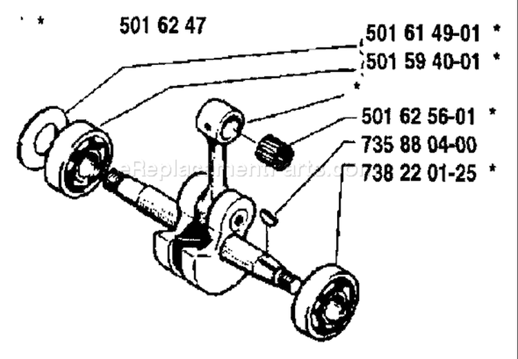 Page E Diagram and Parts List for 234 1984-04 Husqvarna Chainsaw