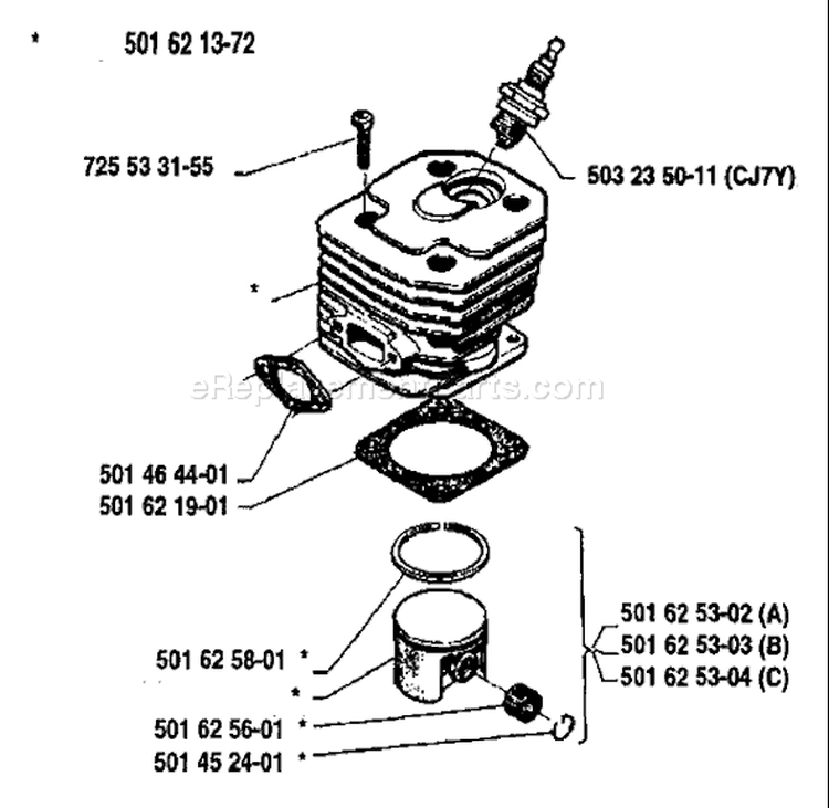 Page I Diagram and Parts List for 234 1984-04 Husqvarna Chainsaw