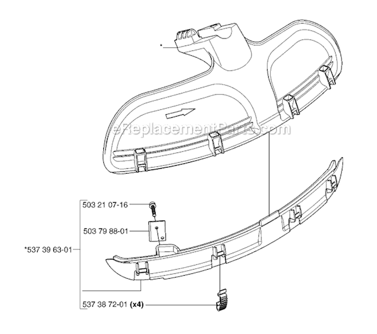 Guards 1 Diagram and Parts List for 235FR 2007-01 Husqvarna Brush Cutter