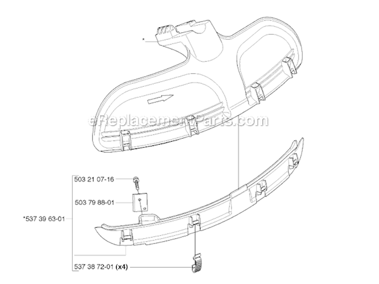 Guards 1 Diagram and Parts List for 235FR 2009-05 Husqvarna Brush Cutter