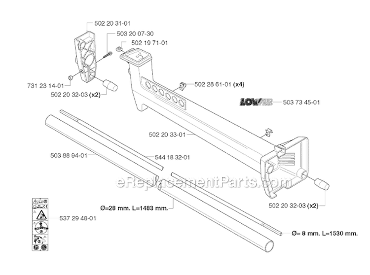 Shaft Diagram and Parts List for 235FR 2009-05 Husqvarna Brush Cutter