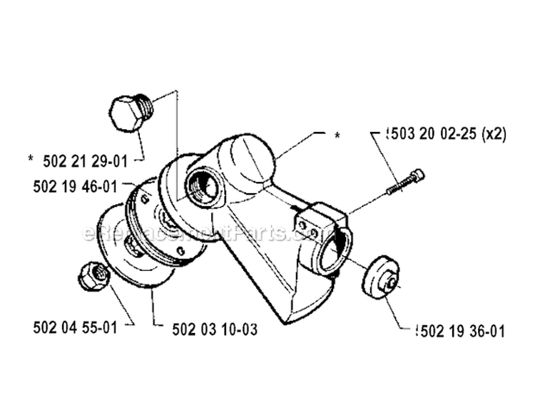 Bevel Gear Diagram and Parts List for 235R 1991-12 Husqvarna Brush Cutter