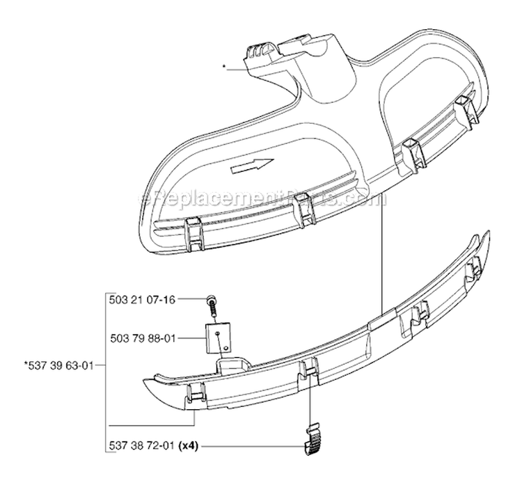 Guards 1 Diagram and Parts List for 235R 2007-01 Husqvarna Brush Cutter