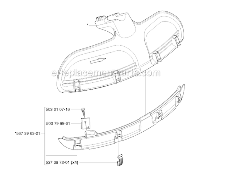 Guards 1 Diagram and Parts List for 235R 2009-05 Husqvarna Brush Cutter