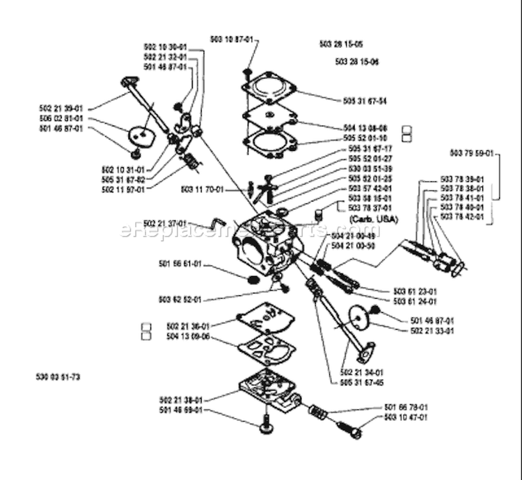 Page B Diagram and Parts List for 235P 235 P 1995-01 Husqvarna Pole Saw