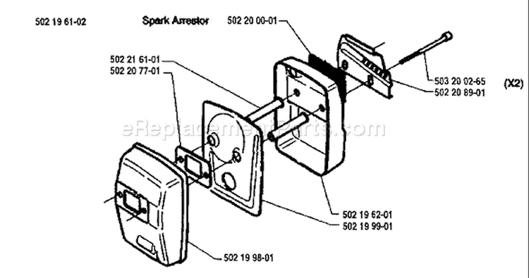 Page F Diagram and Parts List for 235P 235 P 1995-01 Husqvarna Pole Saw