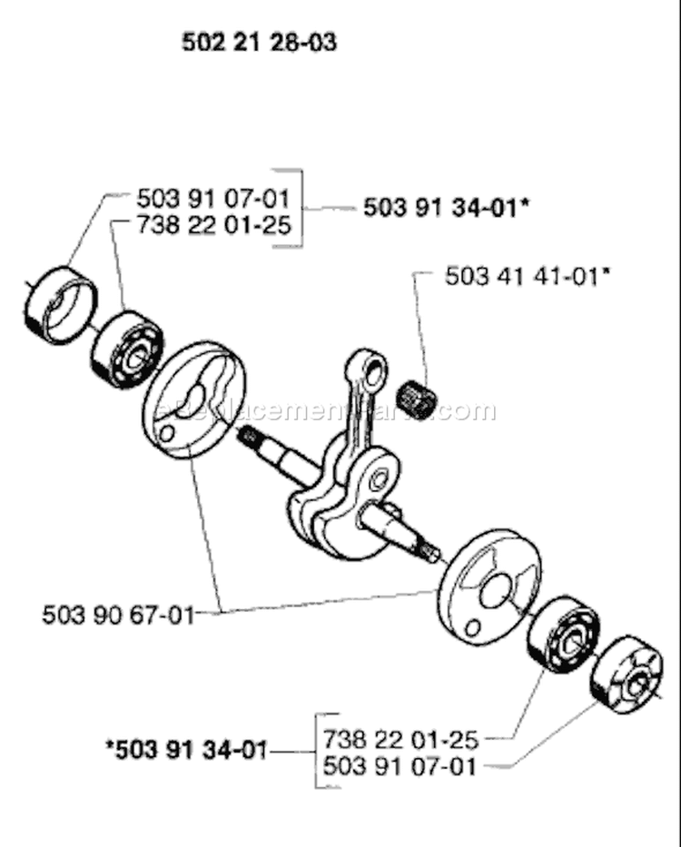 Page F Diagram and Parts List for 235P 235 P 1997-02 Husqvarna Pole Saw